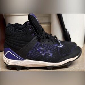 Men’s Black & Purple Boombah Cleats